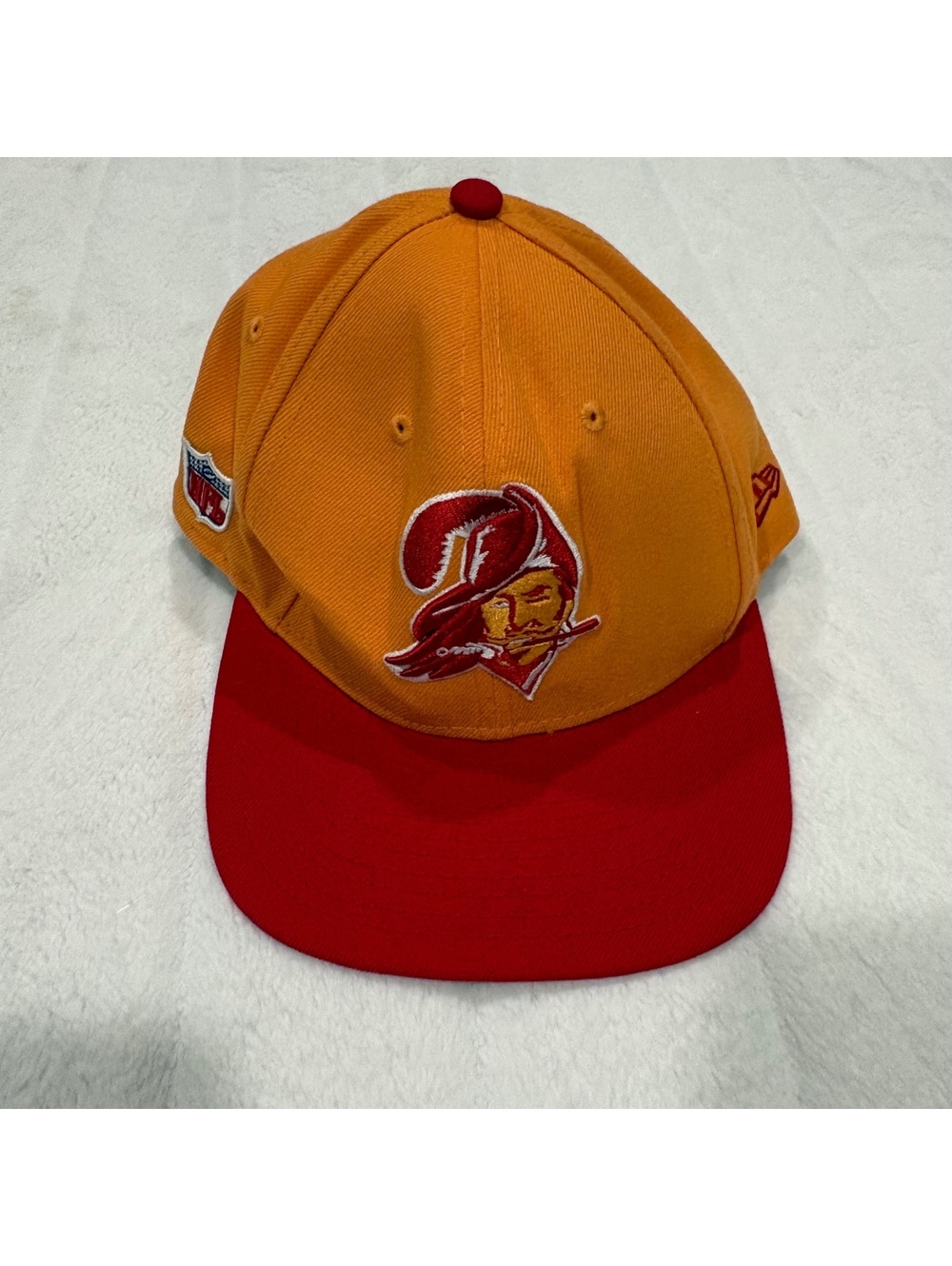 New Era NFL Tampa Bay Buccaneers Adjustable Snapback Hat Orange Red Polyester